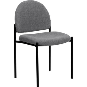 Comfort Gray Fabric Stackable Steel Side Reception Chair - Flash Furniture