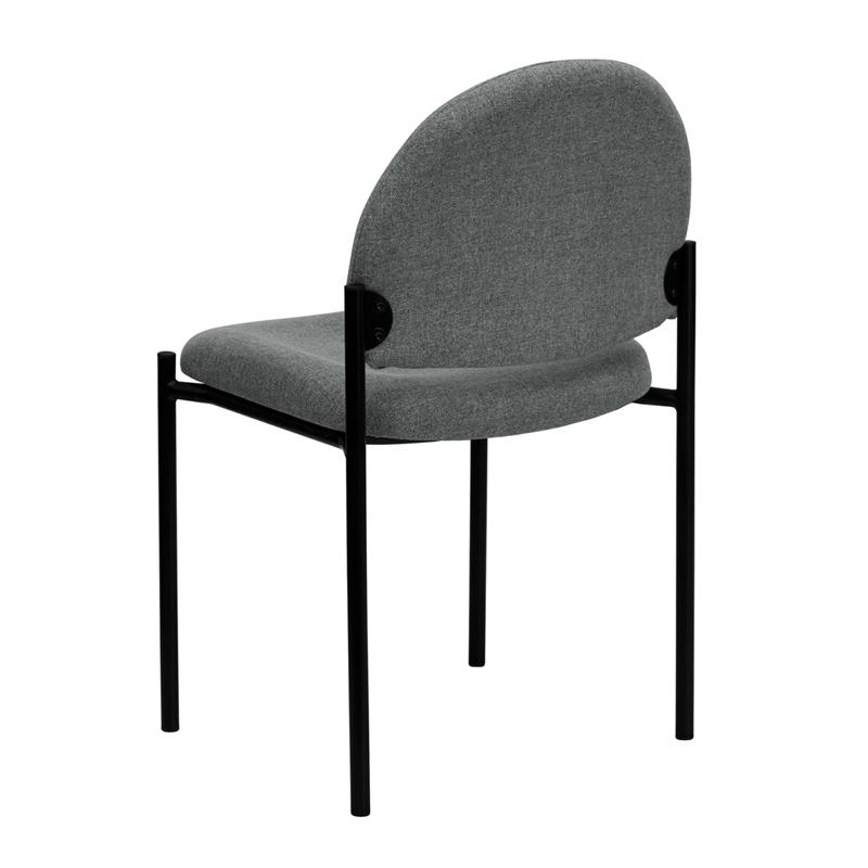 Comfort Gray Fabric Stackable Steel Side Reception Chair - Flash Furniture