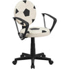 Soccer Swivel Task Office Chair with Arms - Flash Furniture