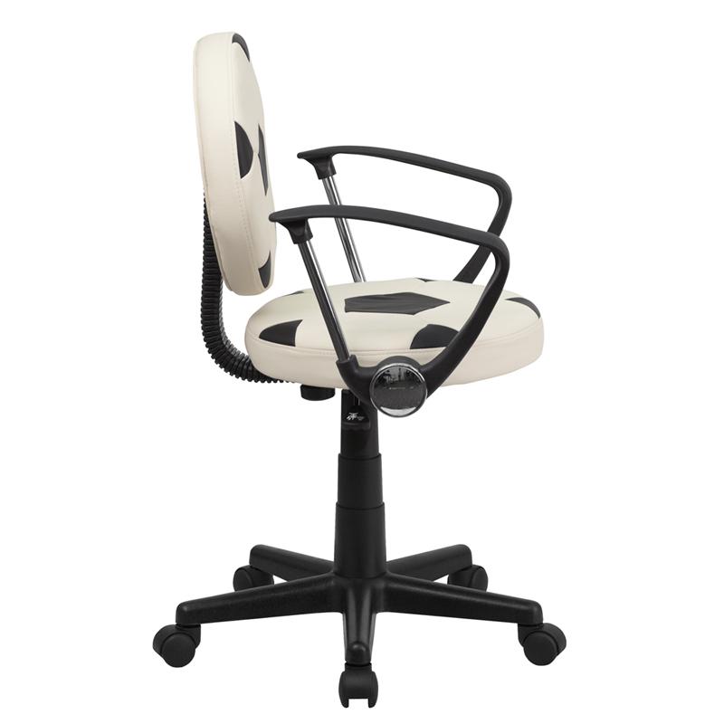 Soccer Swivel Task Office Chair with Arms - Flash Furniture