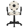 Soccer Swivel Task Office Chair with Arms - Flash Furniture
