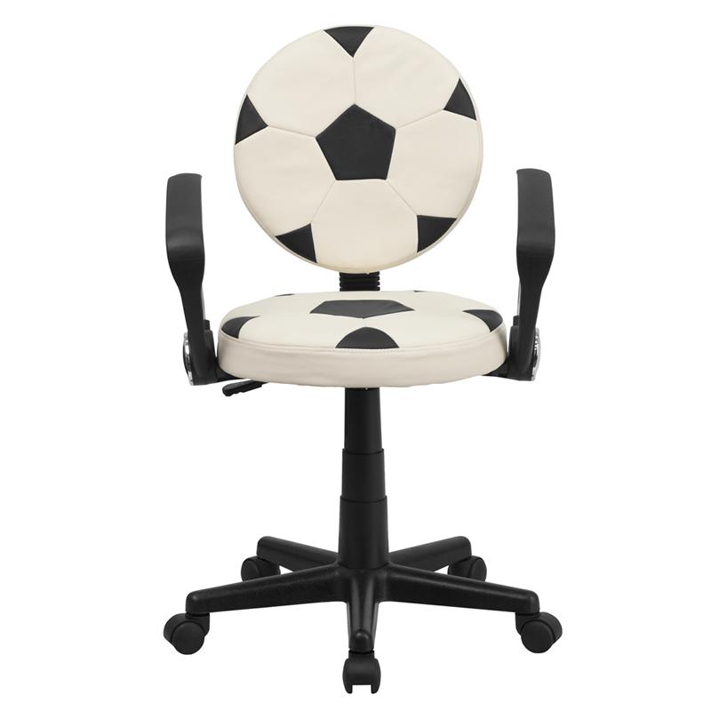Soccer Swivel Task Office Chair with Arms - Flash Furniture