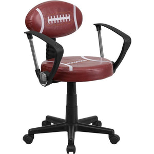 Football Swivel Task Office Chair with Arms - Flash Furniture