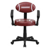 Football Swivel Task Office Chair with Arms - Flash Furniture