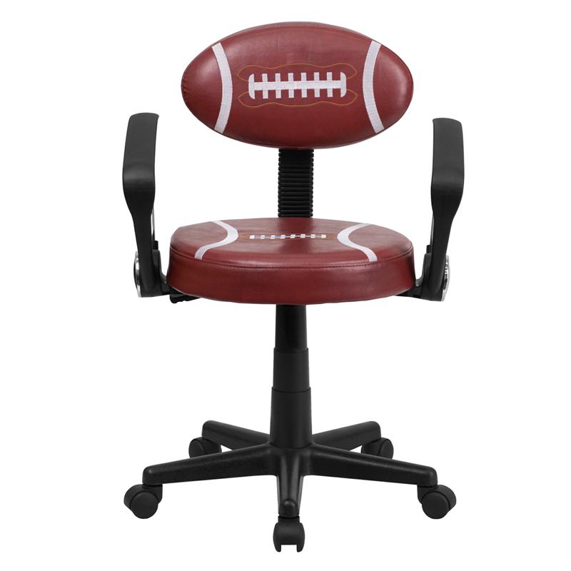 Football Swivel Task Office Chair with Arms - Flash Furniture