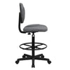 Gray Fabric Drafting Chair (Cylinders: 22.5''-27''H or 26''-30.5''H) - Flash Furniture