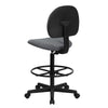 Gray Fabric Drafting Chair (Cylinders: 22.5''-27''H or 26''-30.5''H) - Flash Furniture