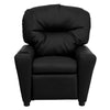Contemporary Black LeatherSoft Kids Recliner with Cup Holder - Flash Furniture