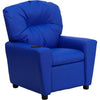 Contemporary Blue Vinyl Kids Recliner with Cup Holder - Flash Furniture