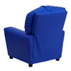 Contemporary Blue Vinyl Kids Recliner with Cup Holder - Flash Furniture