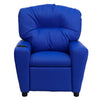 Contemporary Blue Vinyl Kids Recliner with Cup Holder - Flash Furniture