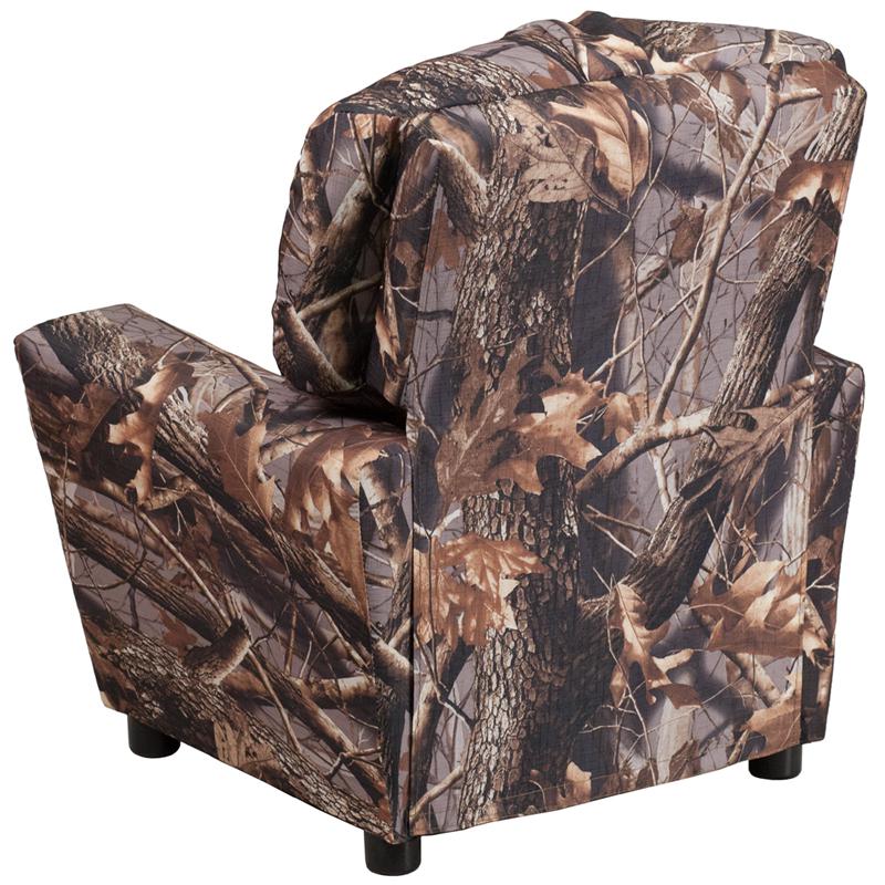 Contemporary Camouflaged Fabric Kids Recliner with Cup Holder - Flash Furniture