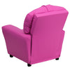 Contemporary Hot Pink Vinyl Kids Recliner with Cup Holder - Flash Furniture