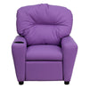 Contemporary Lavender Vinyl Kids Recliner with Cup Holder - Flash Furniture