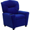 Contemporary Blue Microfiber Kids Recliner with Cup Holder - Flash Furniture