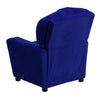 Contemporary Blue Microfiber Kids Recliner with Cup Holder - Flash Furniture