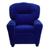 Contemporary Blue Microfiber Kids Recliner with Cup Holder - Flash Furniture