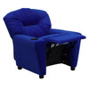 Contemporary Blue Microfiber Kids Recliner with Cup Holder - Flash Furniture
