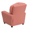 Contemporary Pink Vinyl Kids Recliner with Cup Holder - Flash Furniture