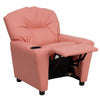 Contemporary Pink Vinyl Kids Recliner with Cup Holder - Flash Furniture