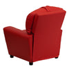 Contemporary Red Vinyl Kids Recliner with Cup Holder - Flash Furniture