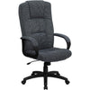 High Back Gray Fabric Executive Swivel Office Chair with Arms - Flash Furniture