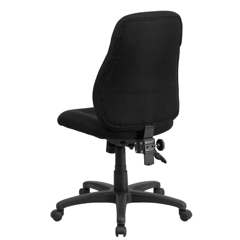 Mid-Back Black Fabric Multifunction Swivel Ergonomic Task Office Chair - Flash Furniture