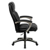 High Back Folding Black LeatherSoft Executive Swivel Office Chair with Arms - Flash Furniture