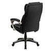 High Back Folding Black LeatherSoft Executive Swivel Office Chair with Arms - Flash Furniture
