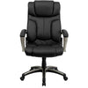 High Back Folding Black LeatherSoft Executive Swivel Office Chair with Arms - Flash Furniture