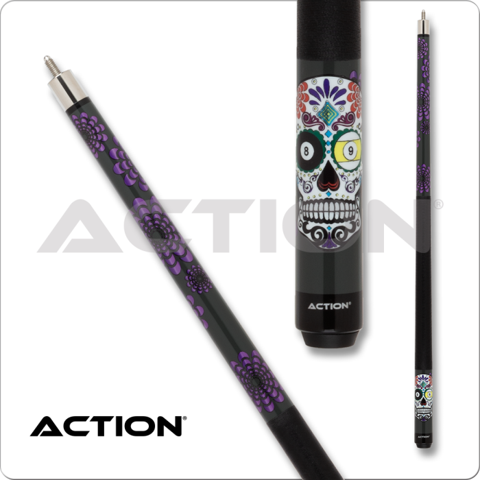 Action CAL03 Calavera Series Cue Pool Cues