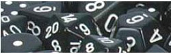 Chessex Mfg Co Llc -  D6 -- 16Mm Opaque Dice - Black/White - 12Ct