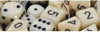 Chessex Mfg Co Llc -  D6 -- 12Mm Opaque Dice - Ivory/Black - 36Ct