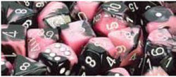 Chessex Mfg Co Llc -  7Ct Gemini Black-Pink W/White Dice Set