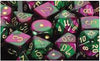 Chessex Mfg Co Llc -  D6 -- 16Mm Gemini Dice - Green-Purple/Gold; 12Ct