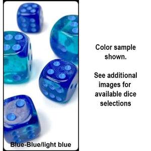 Chessex Mfg Co Llc -  7Ct Polyhedral Set: Gemini Blue-Blue/Light Blue Luminary
