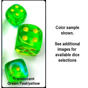 Chessex Mfg Co Llc -  7Ct Polyhedral Set: Gemini Translucent Green-Teal/Yellow
