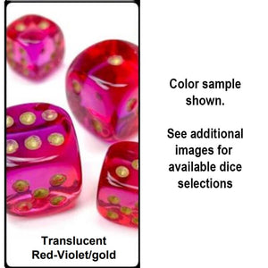 Chessex Mfg Co Llc -  7Ct Polyhedral Set: Gemini Translucent Red-Violet/Gold