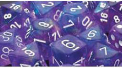 Chessex Mfg Co Llc -  7Ct Borealis Poly Dice Set  Purple/White