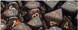 Chessex Mfg Co Llc -  7Ct Scarab Poly Dice Set - Blue Blood/Gold