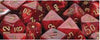 Chessex Mfg Co Llc -  7Ct Vortex Poly Dice Set -  Burgundy/Gold