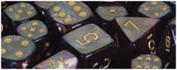 Chessex Mfg Co Llc -  7Ct Lustrous Poly Dice Set - Shadow/Gold