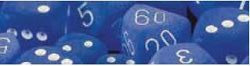 Chessex Mfg Co Llc -  D6 -- 12Mm Frosted Dice - Blue/White - 36Ct