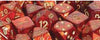 Chessex Mfg Co Llc -  D6 -- 12Mm Scarab Dice - Scarlet/Gold - 36Ct