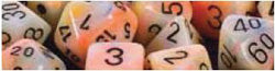 Chessex Mfg Co Llc -  D6 -- 12Mm Festive Dice - Circus/Black - 36Ct