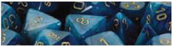 Chessex Mfg Co Llc -  D6 -- 12Mm Phantom Dice - Teal/Gold - 36Ct