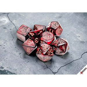 Chessex Mfg Co Llc -  7Ct Lab Dice (Series 10): Lustrous Gothic With Copper Pre-Order