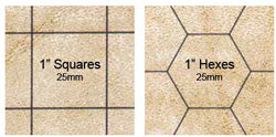 Chessex Mfg Co Llc -  Battlemat Reversible: 1 Inch Squares And Hexes - 23 1/2 X 26 Inches