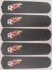Ceiling Fan Designers 52SET-KIDS-FSB Flaming Soccer Balls 52 in. Ceiling Fan Blades Only