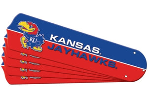 Ceiling Fan Designers 7992-KAN New NCAA KANSAS JAYHAWKS 42 in. Ceiling Fan Blade Set